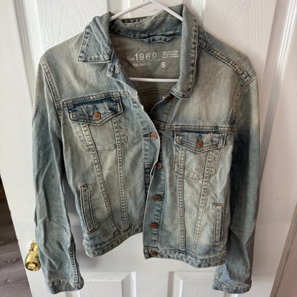 Gap 1969 Distressed Denim Jacket